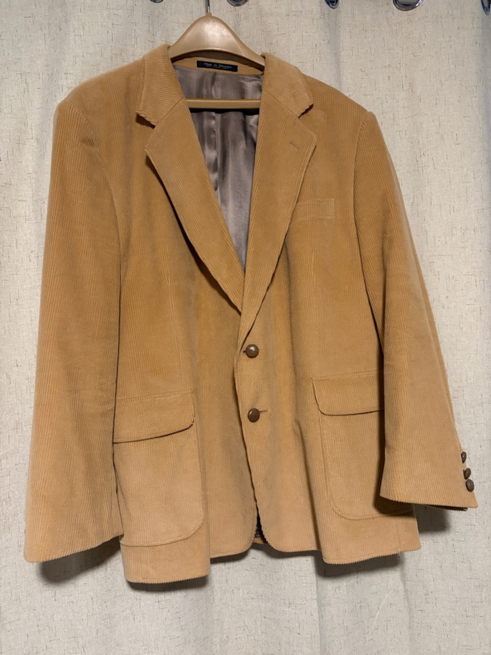 Men's Tan Corduroy Blazer - Classic Tailored Jacket